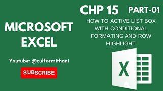 How to make List box and highlight the row with Conditional Formating #youtube #msoffice #today #pak