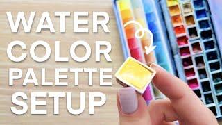 WATERCOLOR Palette Setup  Step by Step