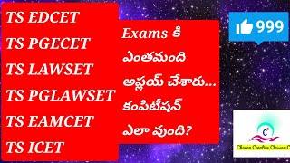 total number of applications received for all common entrance tests in Telangana  ecet icet edcet..