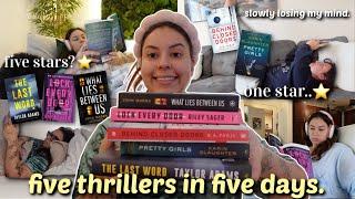 i read only thrillers for a week.. and i regret everything  nonspoiler reading vlog 🫣