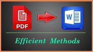 How to Convert PDF to Word  Quick Method to Convert  Document Conversion