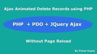 Ajax Animated Delete Records using PHP Without Page Reload