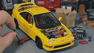 ASMR Acura Integra Type R Model Car Full Build Step by Step