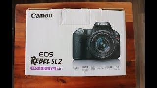 Canon EOS Rebel SL2 detailed unboxing  controls