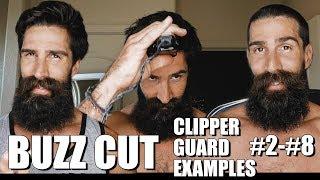 DIY BUZZ CUT EXAMPLES OF CLIPPER GUARDS #2-#8