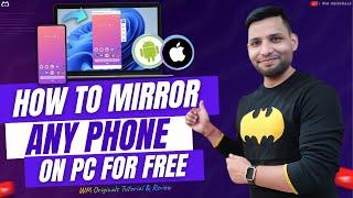 How to Mirror Phone Screen to PC for FREE via USB Cable 2023 Connect Any Phone to Laptop