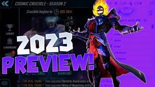 Datamine- 2023 Preview Blog SPOILED NO YEAR LONG DD6 War Updates Legendary- Marvel Strike Force