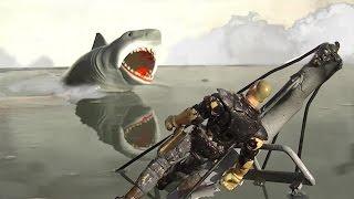 Brody Kills the Beast - Jaws Scene Reenactment HD Bruce Shark Death Scene