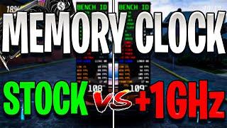 Memory Clock +1000 VS STOCK  Benchmark 5 Games