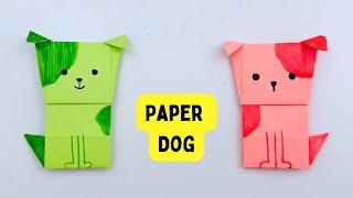 How To Make Easy Moving Paper DOG Toy For Kids  paper craft  Paper Craft Easy  KIDS crafts