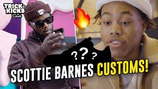 Surprising Raptors Scottie Barnes With INSANE 2042 Kyrie Customs Were Size 15s TOO BIG To Paint?