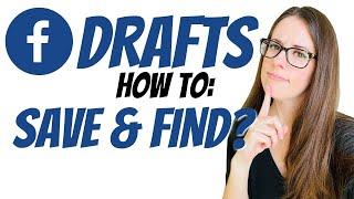 How to SAVE Your Facebook Reel as a DRAFT and Where To FIND Them