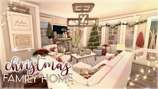 Bloxburg  Realistic WinterChristmas Family Home  Roblox  House Build