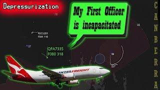 REAL ATC Qantas suffers depressurization  Pilot becomes incapacitated