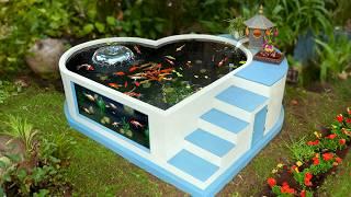 WOWRomatic heart aquarium fish tank from cement