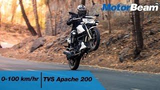 TVS Apache 200 - 0-100 kmhr & Top Speed  MotorBeam