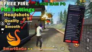 Best Headshots settings for Free Fire In  SmartGaGaGarena Smart Emulator  #automategaming