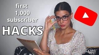 HACKS for getting 1000 subs FAST  3 hacks for small & new youtubers