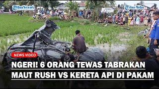 LIVE NGERI 6 Orang Tewas Kecelakaan Maut Mobil Rush Dengan Kereta Api di Lubuk Pakam Deli Serdang