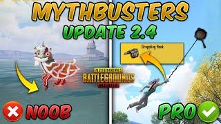 Top 10 MythBusters PUBG MobileBGMI Update 2.4 Grappling Hook Dancing Lion Myths #21 Tips & Tricks