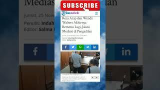 reza arap dan wendy jalani mediasi di pengadilan