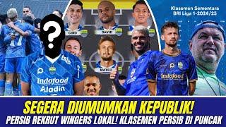 RESMIPERSIB DATANGKAN WINGERS LOKALSEGERA DIUMUMKAN KEPUBLIKKLASEMEN SEMENTARA PERSIB DIPUNCAK