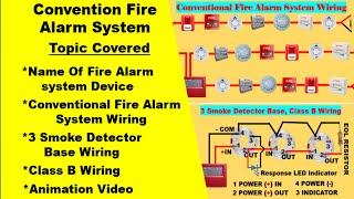 Conventional Fire Alarm System Wiring। Module Integration। Smoke & heat detectors Connection