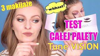  TEST CAŁEJ PALETY VISION OD TUNE COSMETICS  3 MAKIJAŻE  HIT CZY KIT?