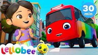 10 Little Buses - Lellobee City Farm  Kids Cartoons & Nursery Rhymes  Moonbug Kids