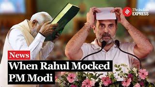Rahul Gandhi Mocks PM Over His Act of Touching Constitution With His Forehead  PM Modi Oath