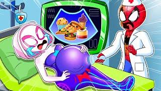 Ghost Spider is Pregnant or Eats Too Much Food? FUNNY STORY Marvels Spidey and his Amazing Friends