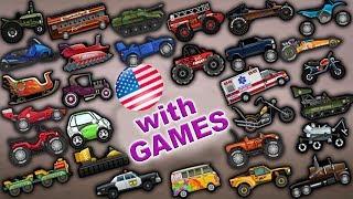 Hill Climb Racing 2 - ALL CARS  Learn Vehicles English With Games