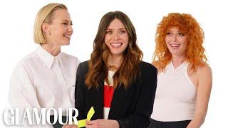 Elizabeth Olsen Carrie Coon & Natasha Lyonne Take a Friendship Test  Glamour