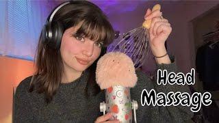 ASMR  Giving You A Head Massage  Fast and Aggressive Fluffy Mic Triggers Plucking Mouth Sounds