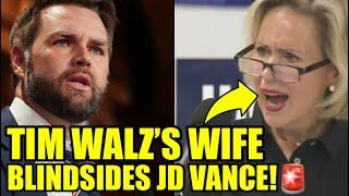 Crowd ROARS As Tim Walzs Wife RIPS JD Vance In BRUTAL Speech