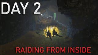 Raiding for Our Base Spot from the Inside of the Cave  INX 2MAN - ARK PVP