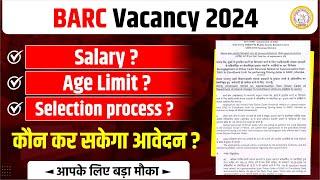 BARC Recruitment 2024  BARC EXAM 2024  Latest Job Vacancy 2024  Cmc indore