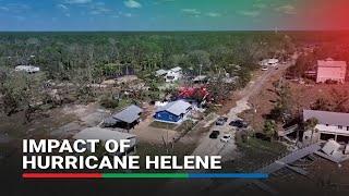 DRONE FOOTAGE Devastation left by Hurricane Helene  ABS-CBN News