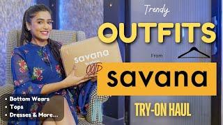 Trendy outfits from SAVANA  Discount Code  All new collection  jeans top dressestryon gimaashi