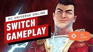 DC Universe Online Switch Gameplay Featuring Shazam Boss Battle - E3 2019