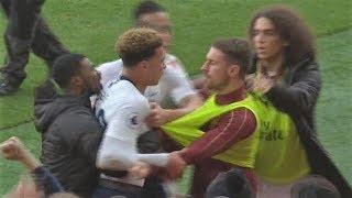 Arsenal vs Tottenham Players BRAWL at The North London derby 2018