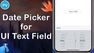 Date Picker Mode for UI TextField Swift 5  Xcode 11