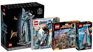 All LEGO Avengers Tower Sets ever made 2015 - 2023 CompilationCollection Speed Build