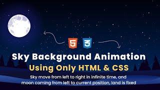 Animated Background Using HTML CSS  Sky Background Animation In CSS Keyframe Animation Property
