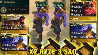 Sự Bá Đạo Của X2 Ryze 3 sao Trong Map Bilgewater  Thả skill rơi kín bản đồ quá đã  Dtcl mùa 9.5.