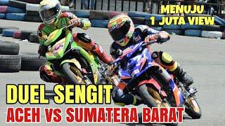 TERJADI DUEL SERU ACEH VS SUMATERA BARAT KELAS UTAMA MP1 150CC SEEDED KEJURNAS MOTORPRIX REGION 1