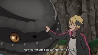 Boruto befriends a snake