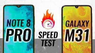 Samsung M31 vs Redmi Note 8 Pro Speed Test - One Sided Contest?