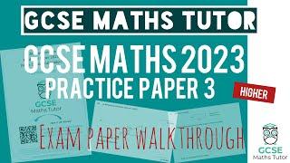 GCSE Maths Predicted Paper 3 Wednesday 14th June 2023  Higher  Exam Walkthrough  Edexcel AQA