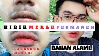 CARA MEMERAHKAN  MENCERAHKAN BIBIR SECARA INSTAN MERAH SEPERTI SULAM BIBIR 